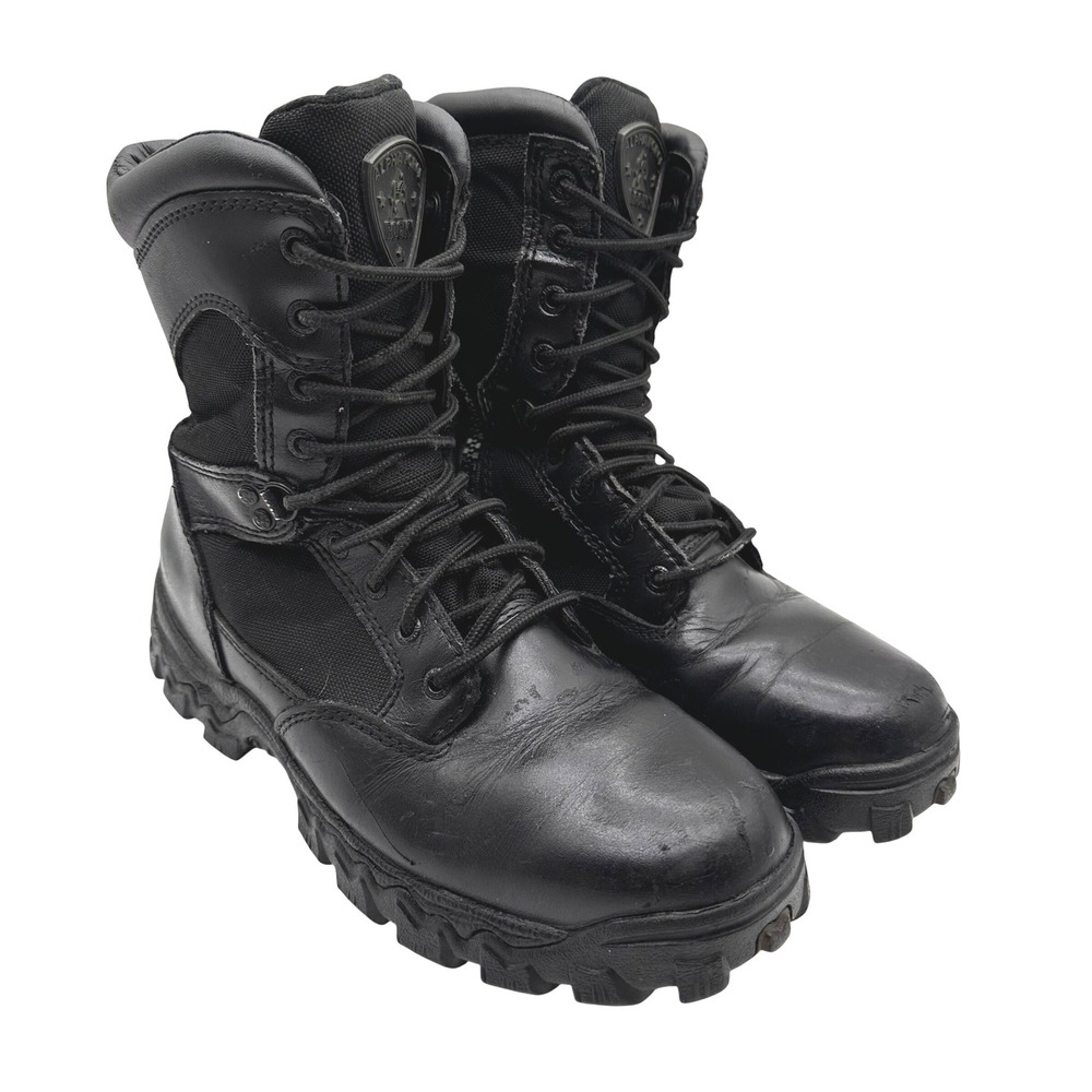 Rocky Alpha Force 8" Mens Tactical Chunky Duty Combat Boots Gorpcore Black 9M